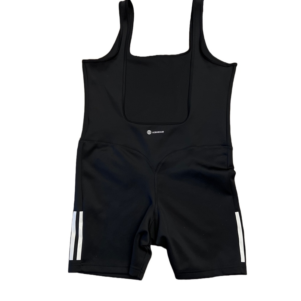 NWT adidas Women’s Hyperglam AEROREADY Training Marble-Print Leotard Large - Picture 3 of 6